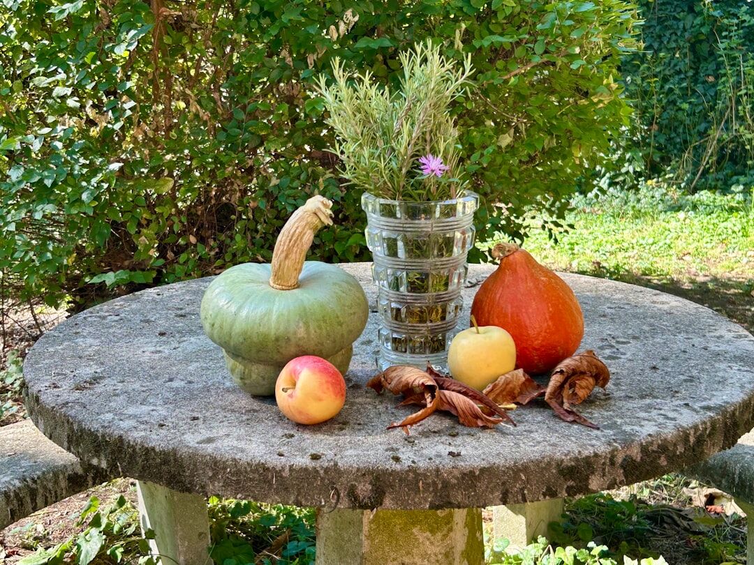 seasonal vegetables on table